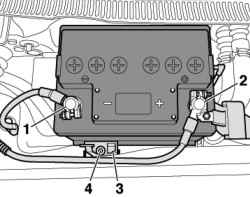 Провод массы и клеммы АКБ