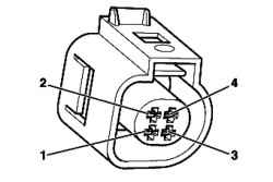 Назначение 4-контактного разъема датчика температуры охлаждающей жидкости