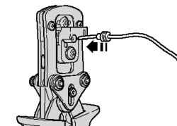 Установка провода в обжимные клещи