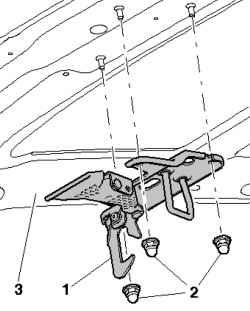 Компоненты крюка капота