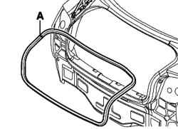 Установка уплотнения крышки багажного отсека