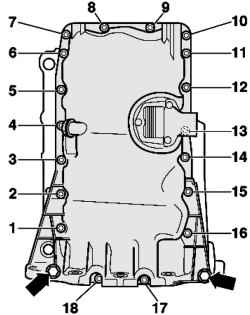 Болты крепления масляного поддона