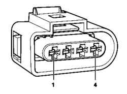 Контакты 1 и 4 разъема топливного насоса